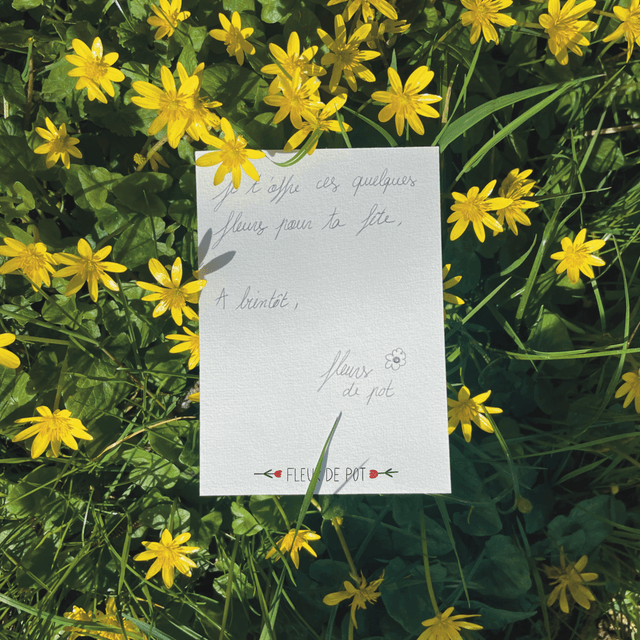 Carte "Je t'offre ces quelques fleurs"