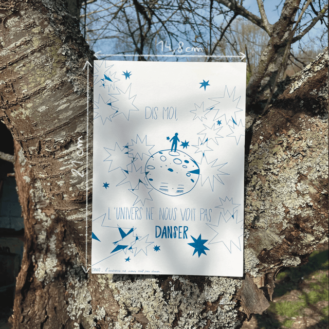Affiche "L'univers ne nous voit pas danser"